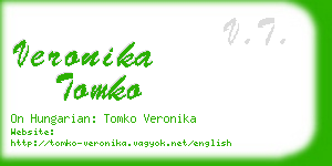 veronika tomko business card